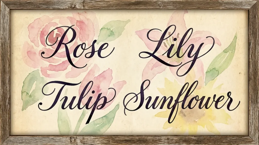 flower names
