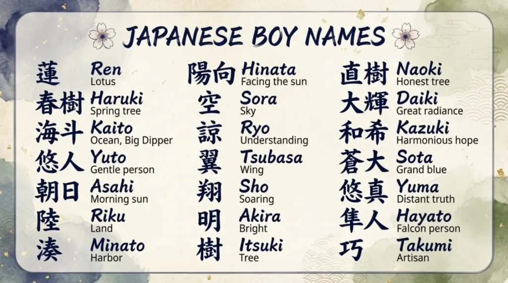 japanese boy names