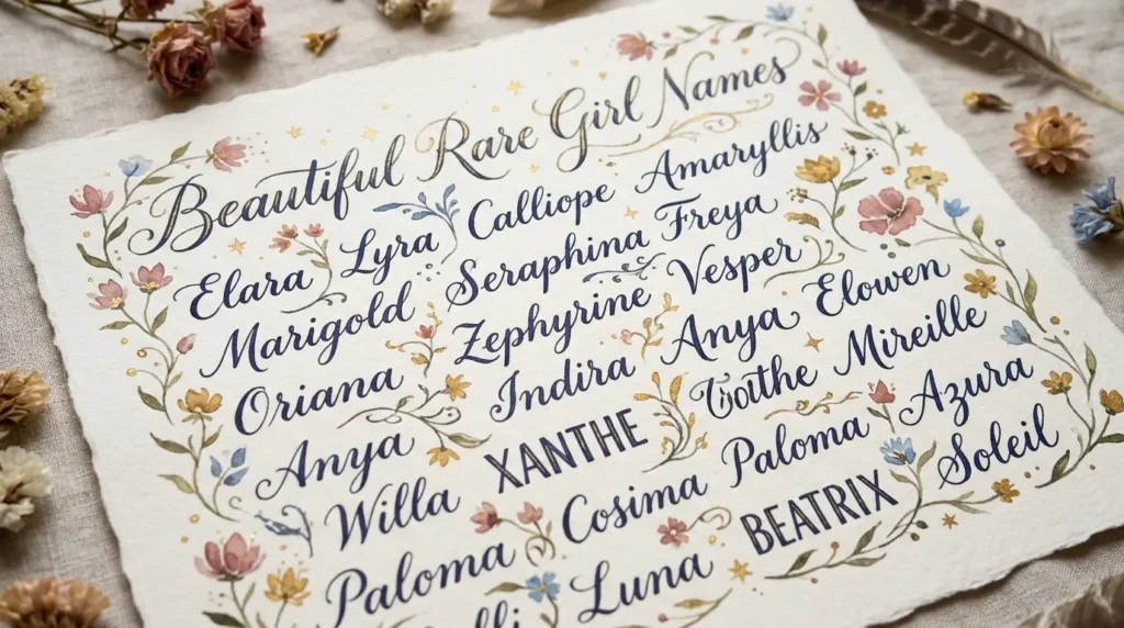 beautiful rare girl names