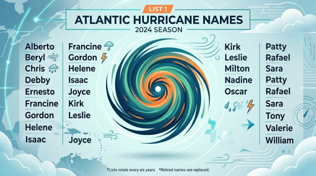 2026 hurricane names